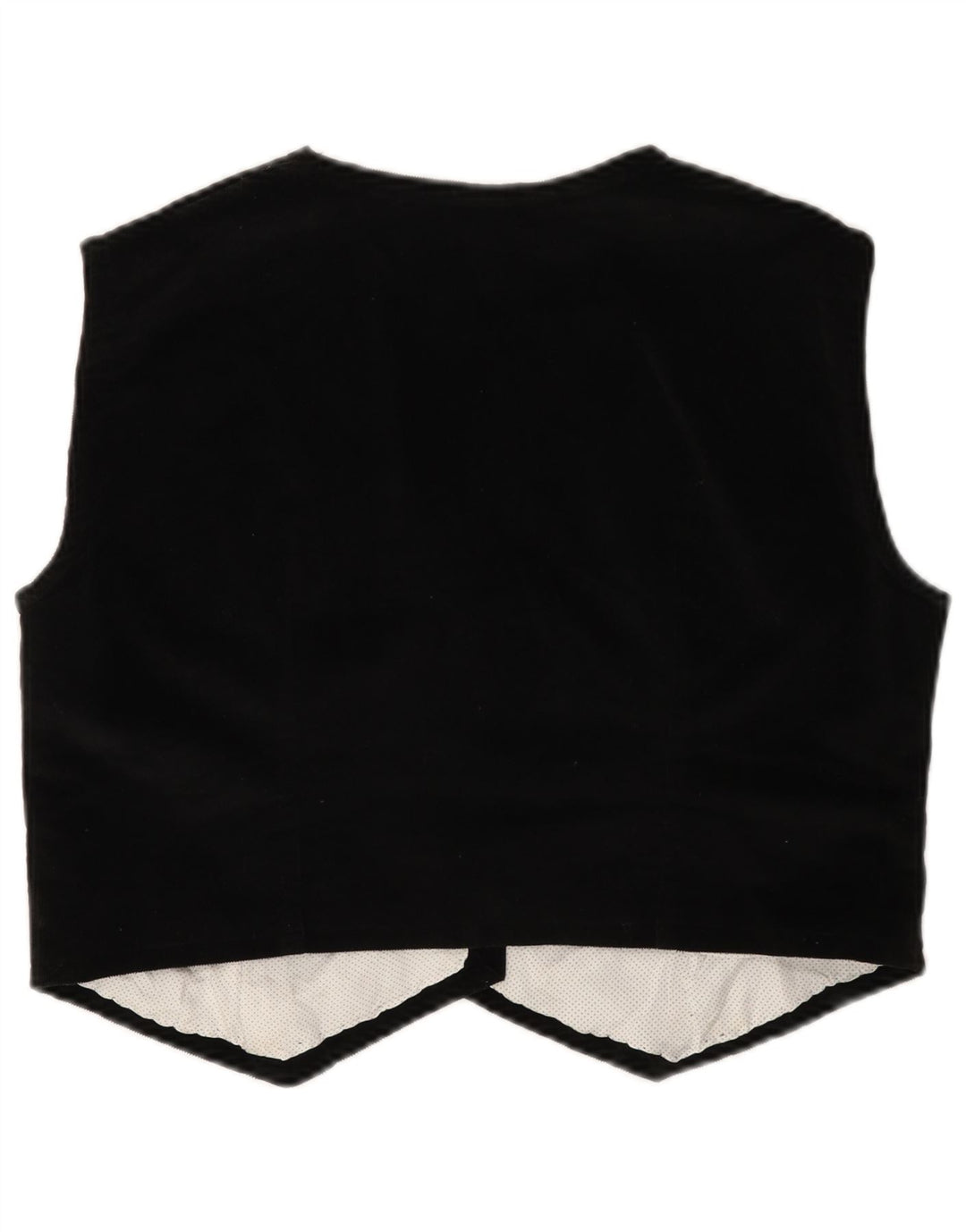 VINTAGE Womens Waistcoat UK 10 Small Black