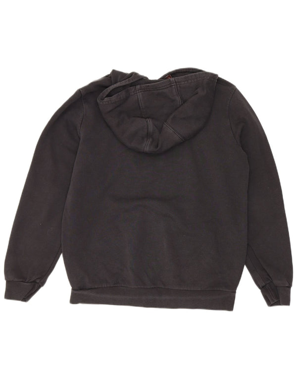 Adidas Boys Graphic Hoodie Jumper 11-12 Years Black Cotton