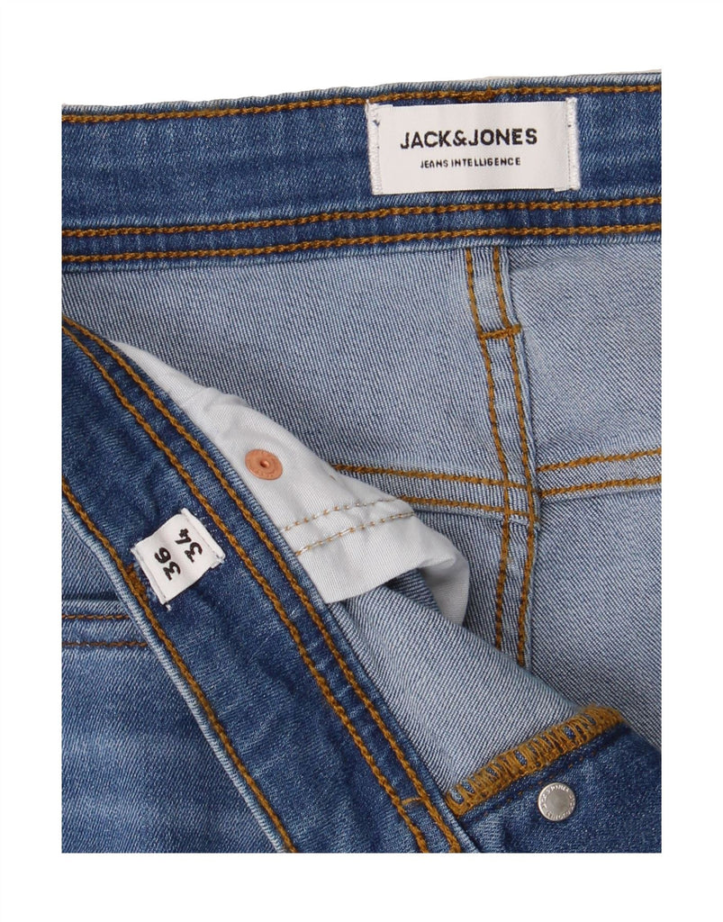 JACK & JONES Mens GLENN Slim Jeans W36 L34 Blue Cotton Vintage Jack & Jones and Second-Hand Jack & Jones from Messina Hembry 