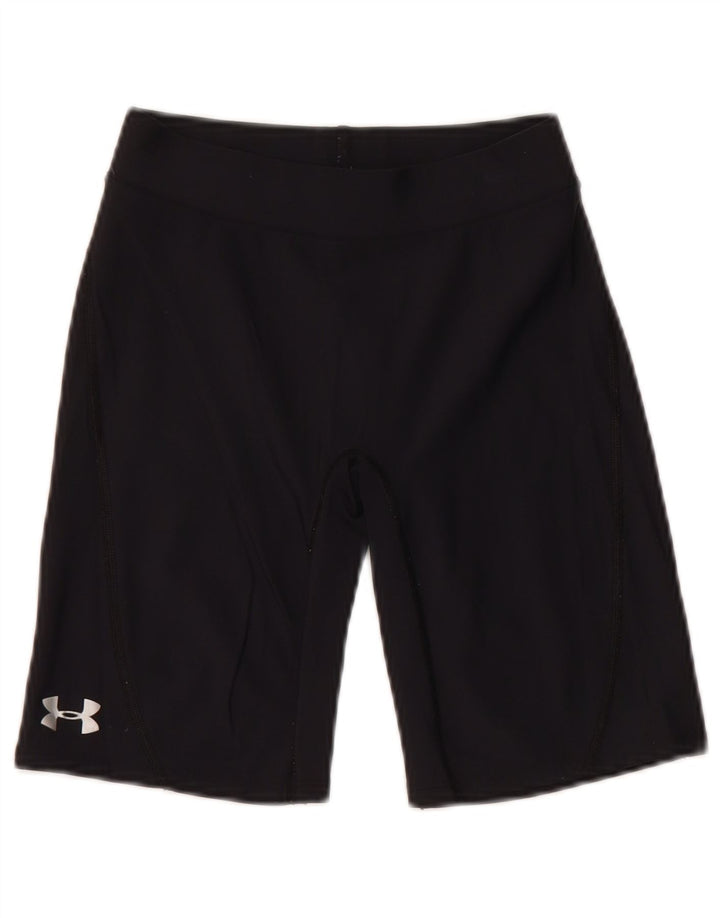 UNDER ARMOUR Womens Sport Shorts UK 10 Small  Black Nylon
