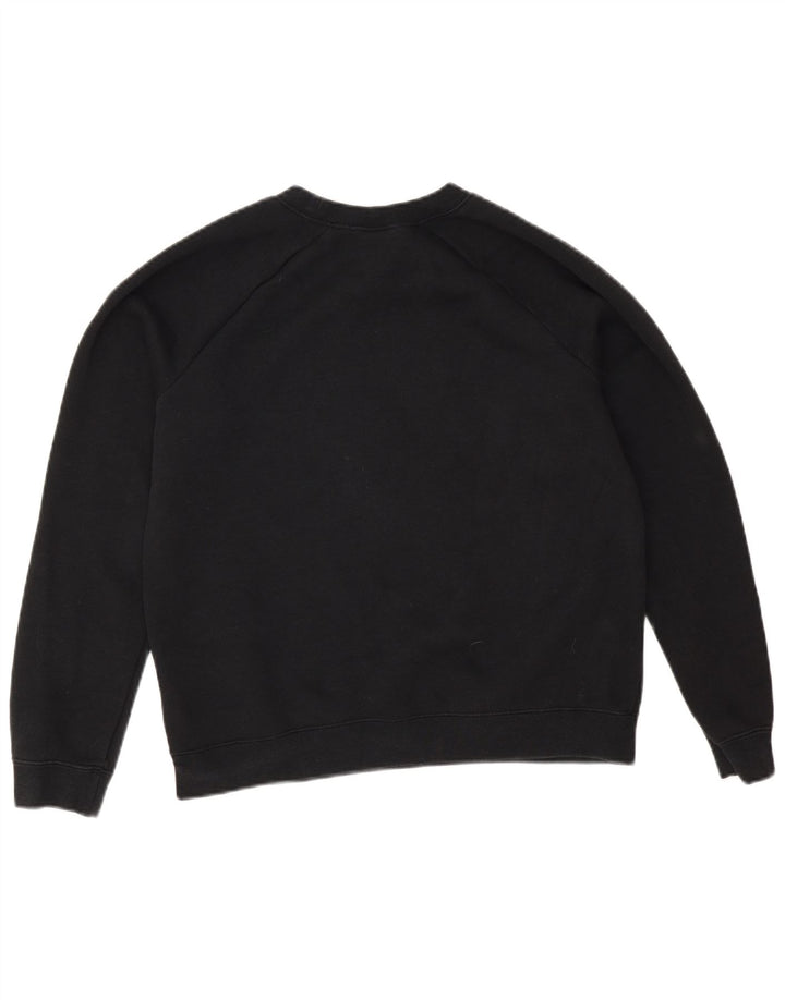 Nike Womens Graphic Sweatshirt Jumper UK 14 Medium Black Cotton