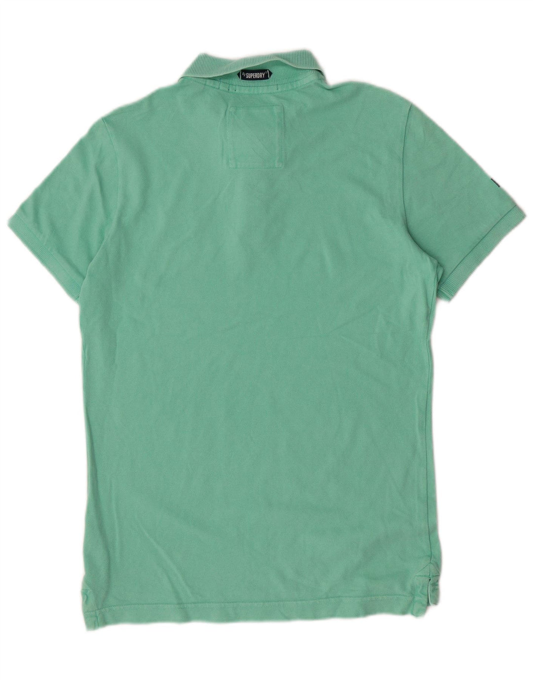 Superdry Mens Polo Shirt Medium Green Cotton Classic
