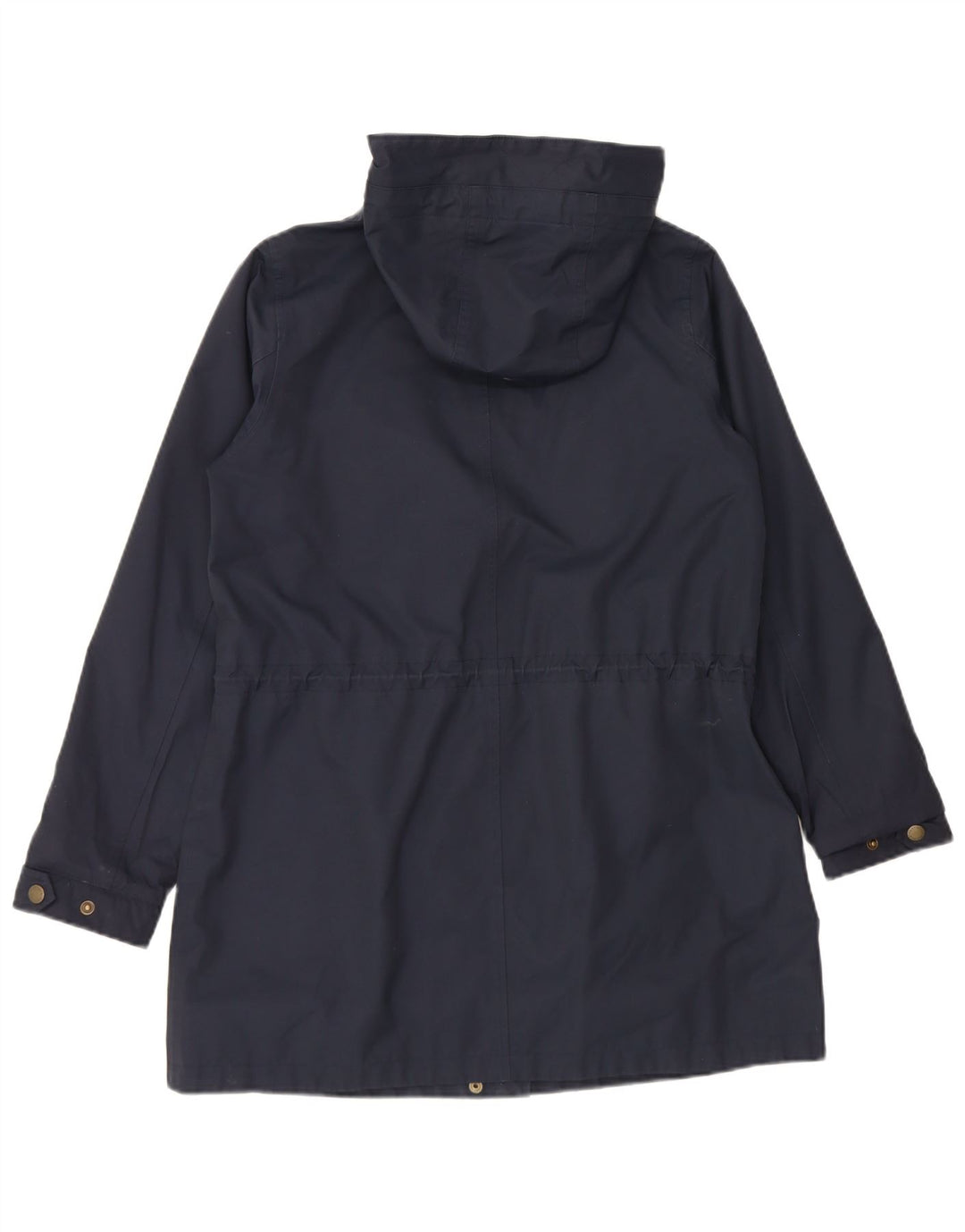 Fat Face Womens Hooded Rain Jacket UK 12 Medium  Navy Blue Cotton