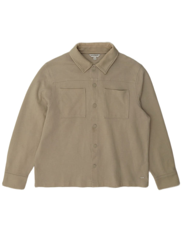 Marks & Spencer Mens Autograph Bomber Jacket UK 40 Large Beige Polyester