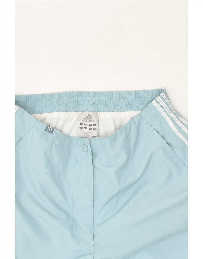 ADIDAS Womens Tracksuit Trousers Joggers UK 14 Medium Blue Polyester | Vintage Adidas | Thrift | Second-Hand Adidas | Used Clothing | Messina Hembry 