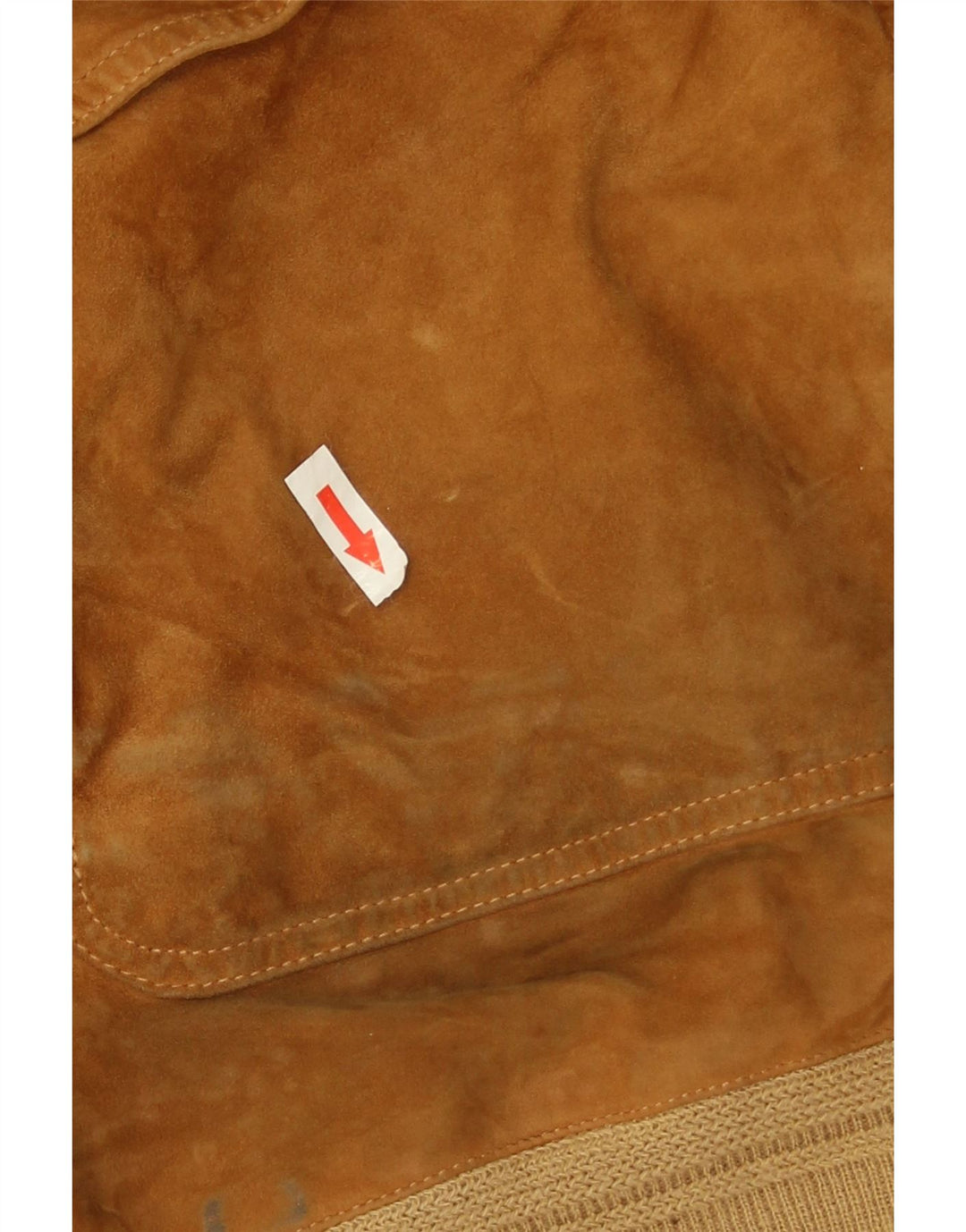 Vintage Mens Suede Bomber Jacket UK 44 2XL Brown Leather