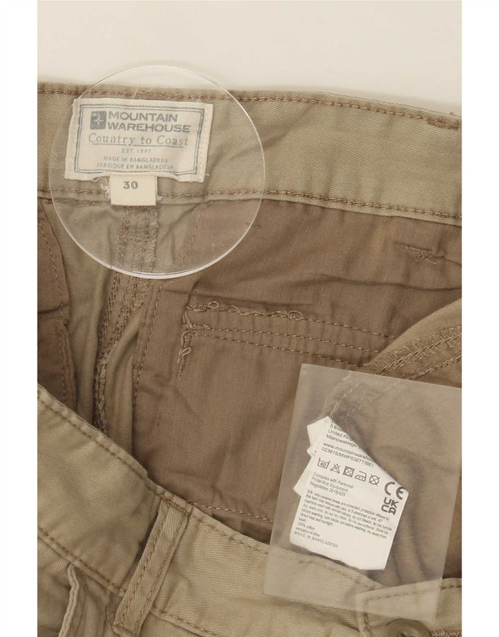 Mountain Warehouse Mens Cargo Shorts Medium W30 Khaki Cotton