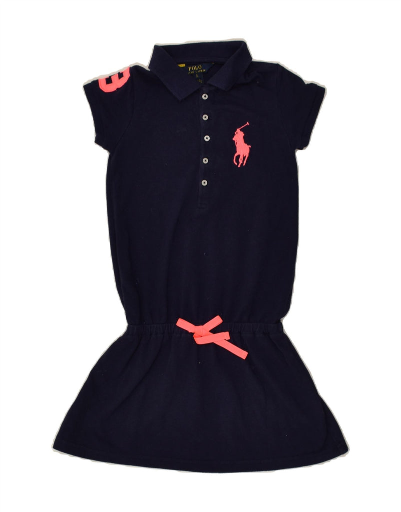 POLO RALPH LAUREN Girls Polo Dress 6-7 Years Small  Navy Blue Cotton | Vintage Polo Ralph Lauren | Thrift | Second-Hand Polo Ralph Lauren | Used Clothing | Messina Hembry 