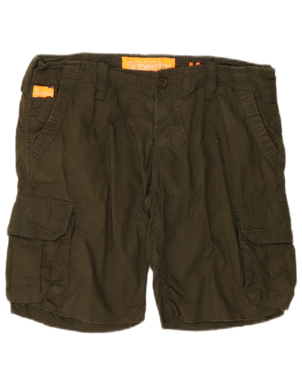 Superdry Mens Cargo Shorts Medium W30 Khaki Cotton