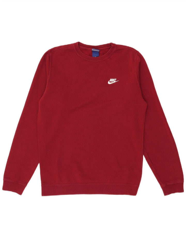 Nike Mens Sweatshirt Jumper Small Red Cotton