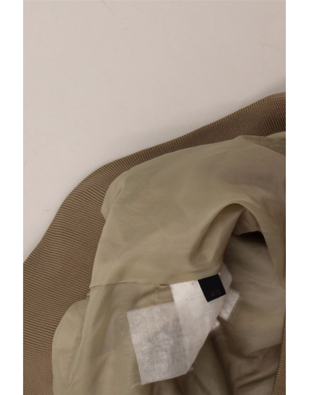 TRUSSARDI Mens Bomber Jacket IT 48 Medium Beige Colourblock