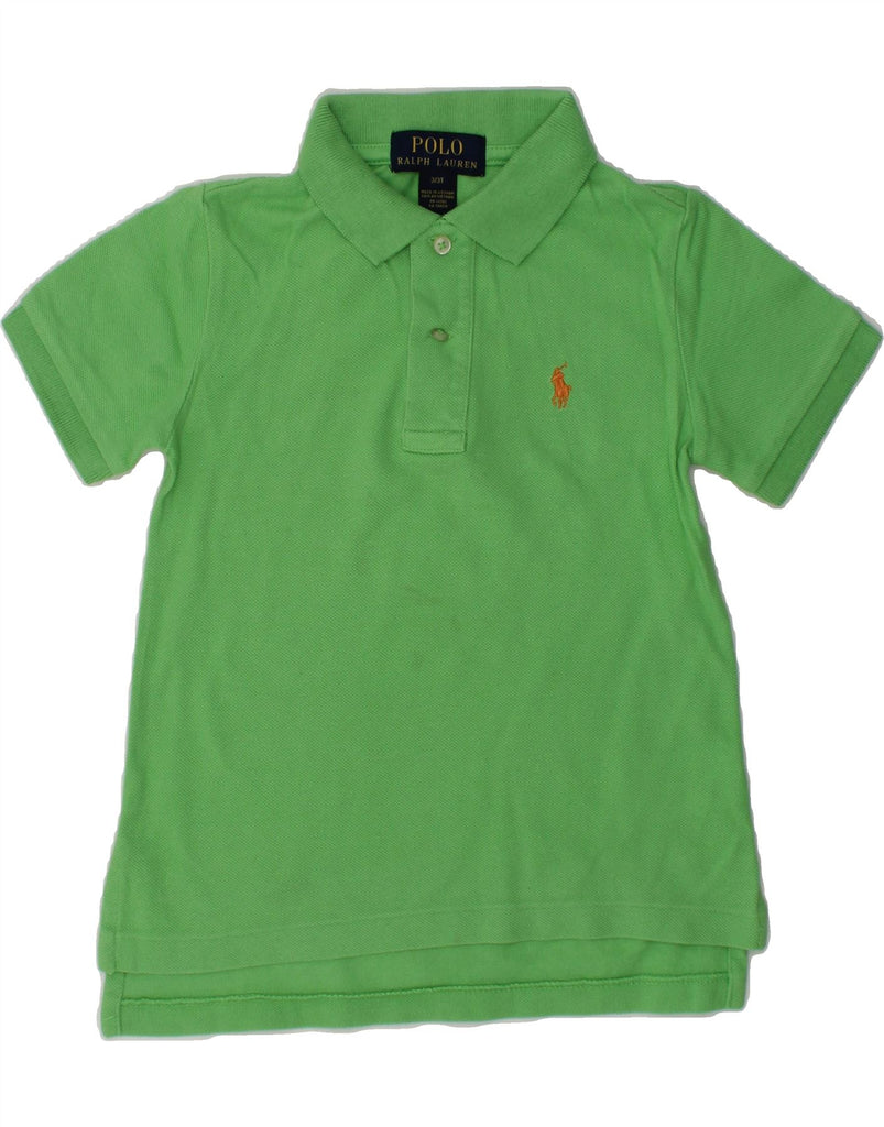 POLO RALPH LAUREN Boys Polo Shirt 2-3 Years Green Cotton | Vintage Polo Ralph Lauren | Thrift | Second-Hand Polo Ralph Lauren | Used Clothing | Messina Hembry 