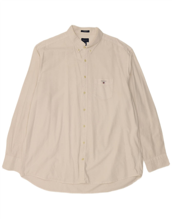 Gant Mens Regular Fit Shirt Size 47/48 19 3XL White Cotton