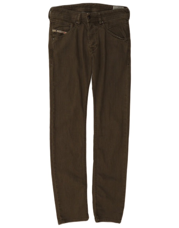 Diesel Mens Belther Slim Tapered Casual Trousers W29 L32 Khaki Cotton