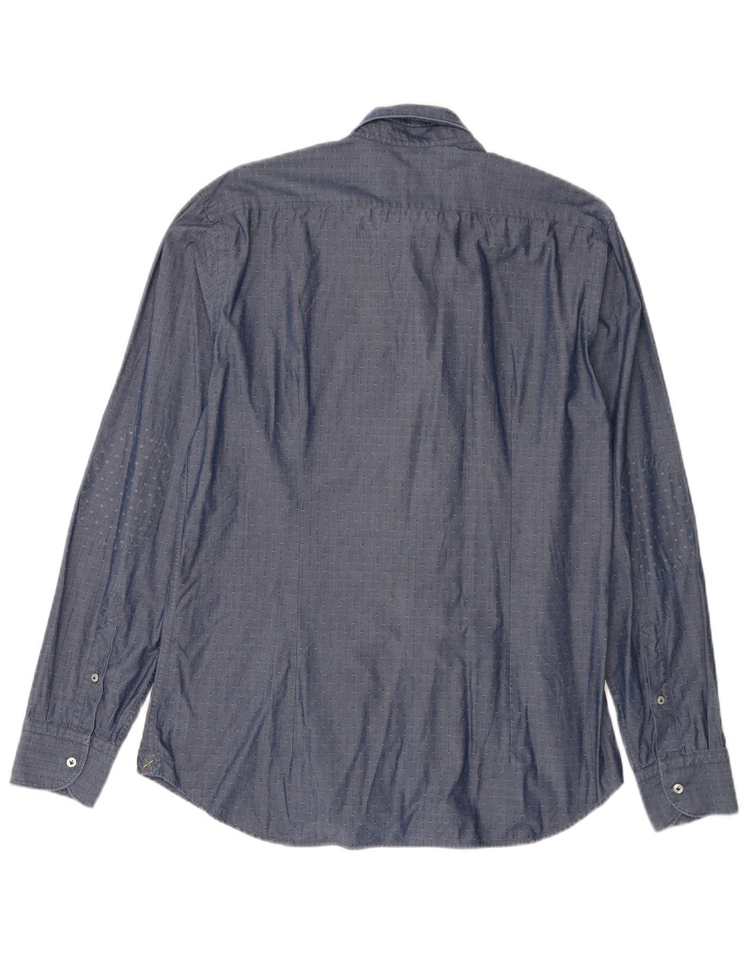 Manuel Ritz Mens Shirt Size 42 16 1/2 Large Blue Cotton