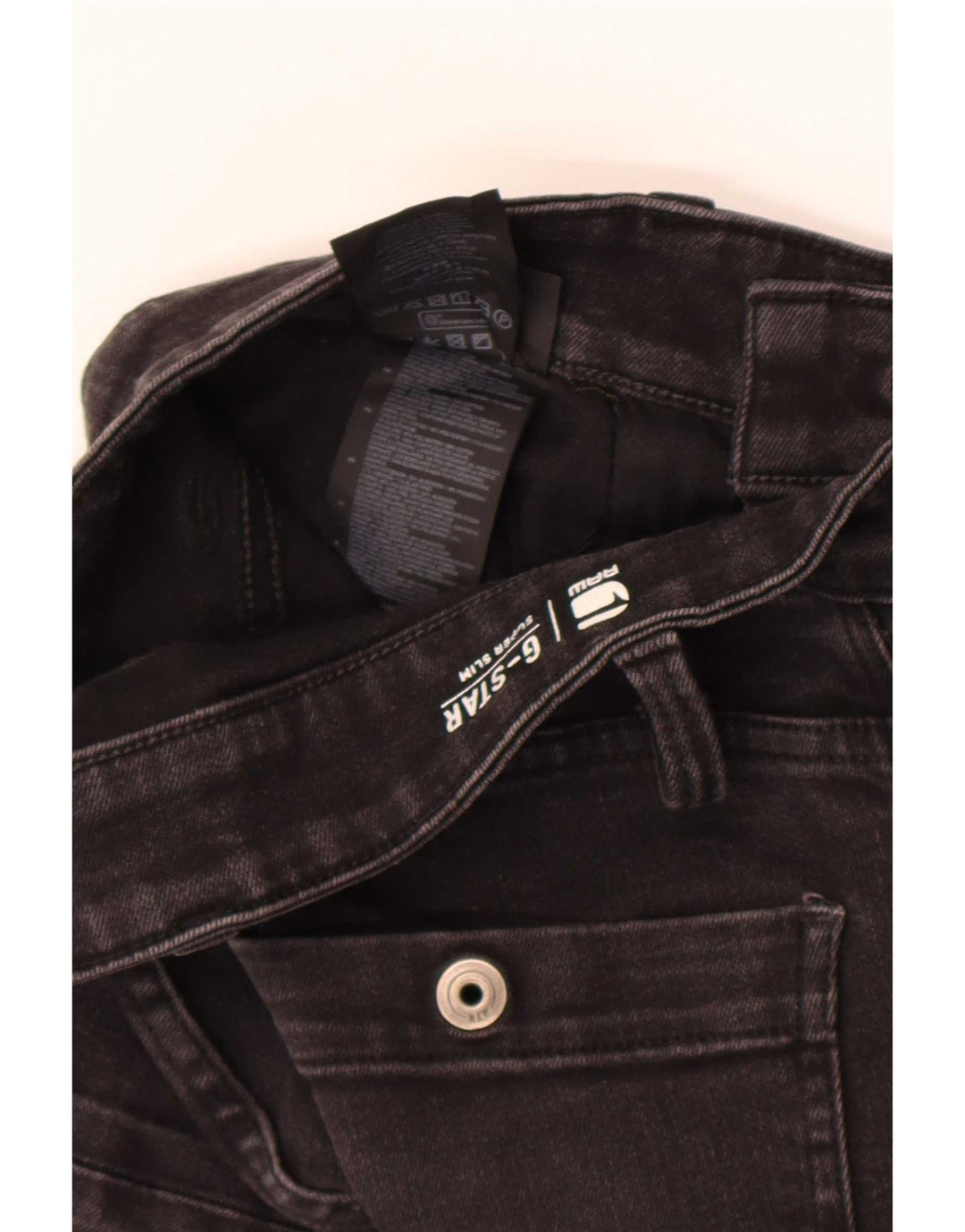 G-Star Womens Powell Cargo Super Slim Jeans W29 L32 Black Cotton