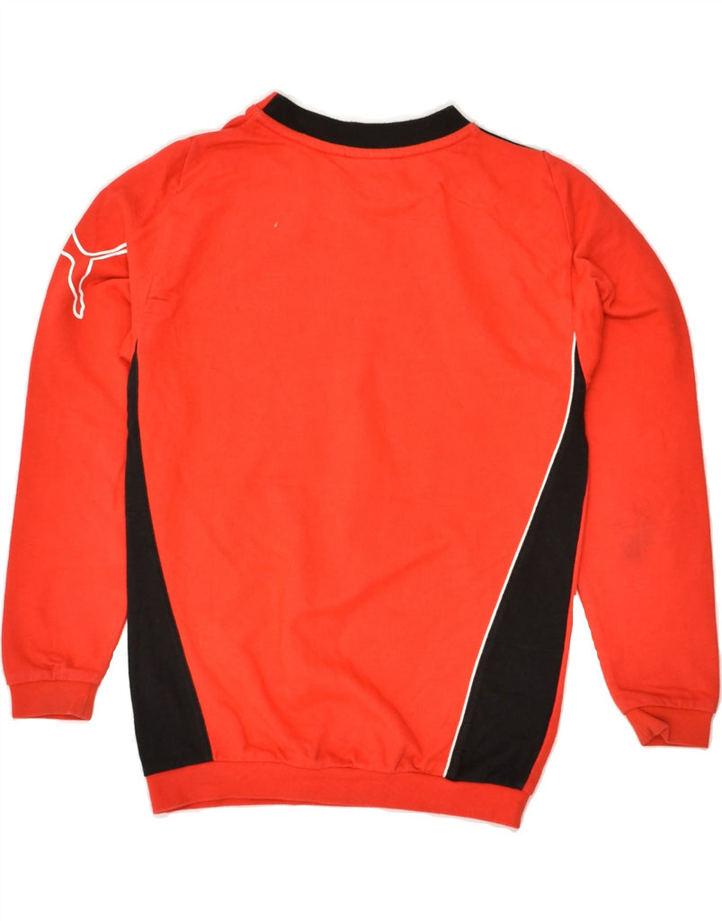 PUMA Boys Sweatshirt Jumper 9-10 Years Medium Red Cotton | Vintage Puma | Thrift | Second-Hand Puma | Used Clothing | Messina Hembry 