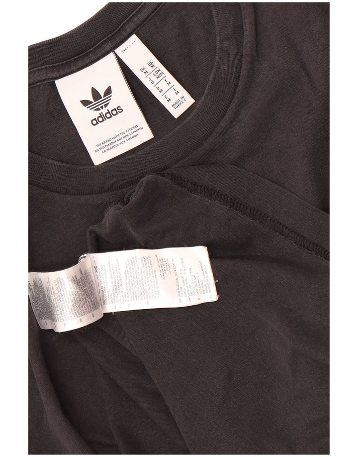 ADIDAS Mens T-Shirt Top Medium Black Cotton