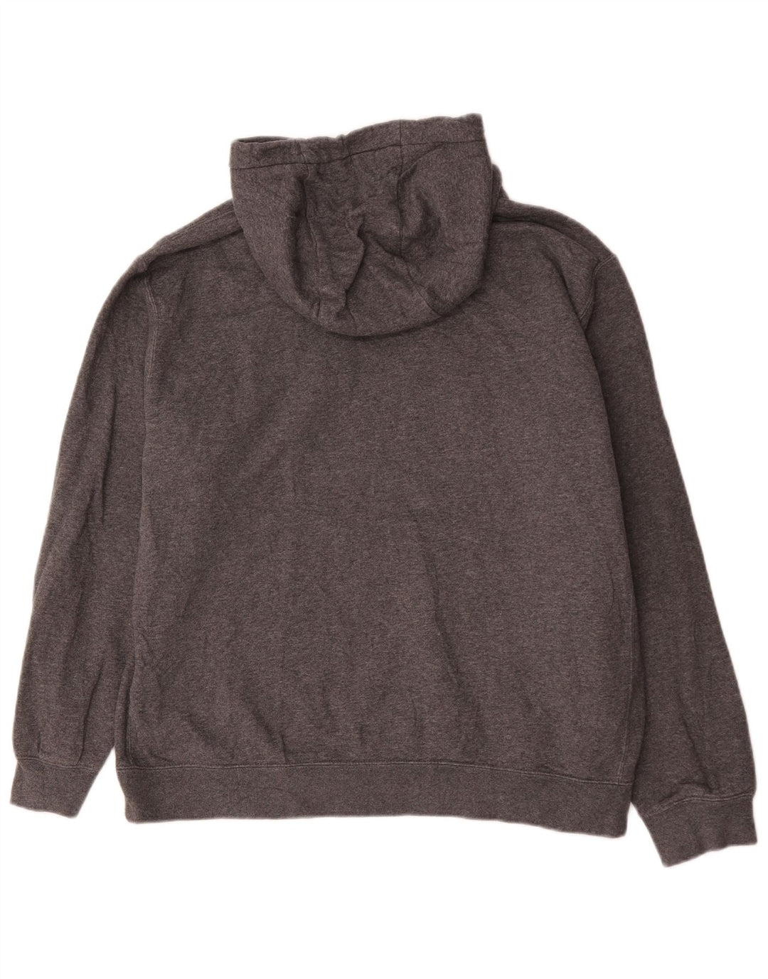 Nike Mens Hoodie Jumper Large Grey Cotton