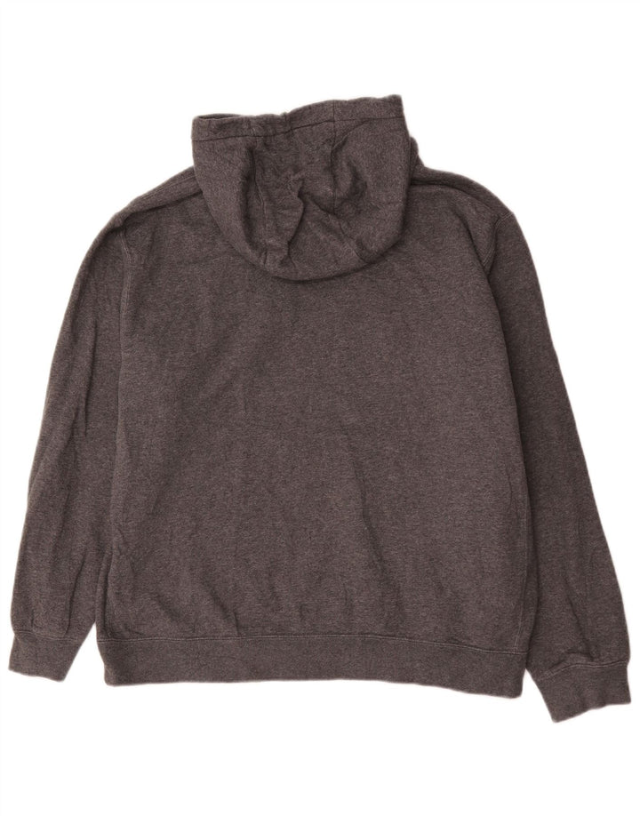 Nike Mens Hoodie Jumper Large Grey Cotton