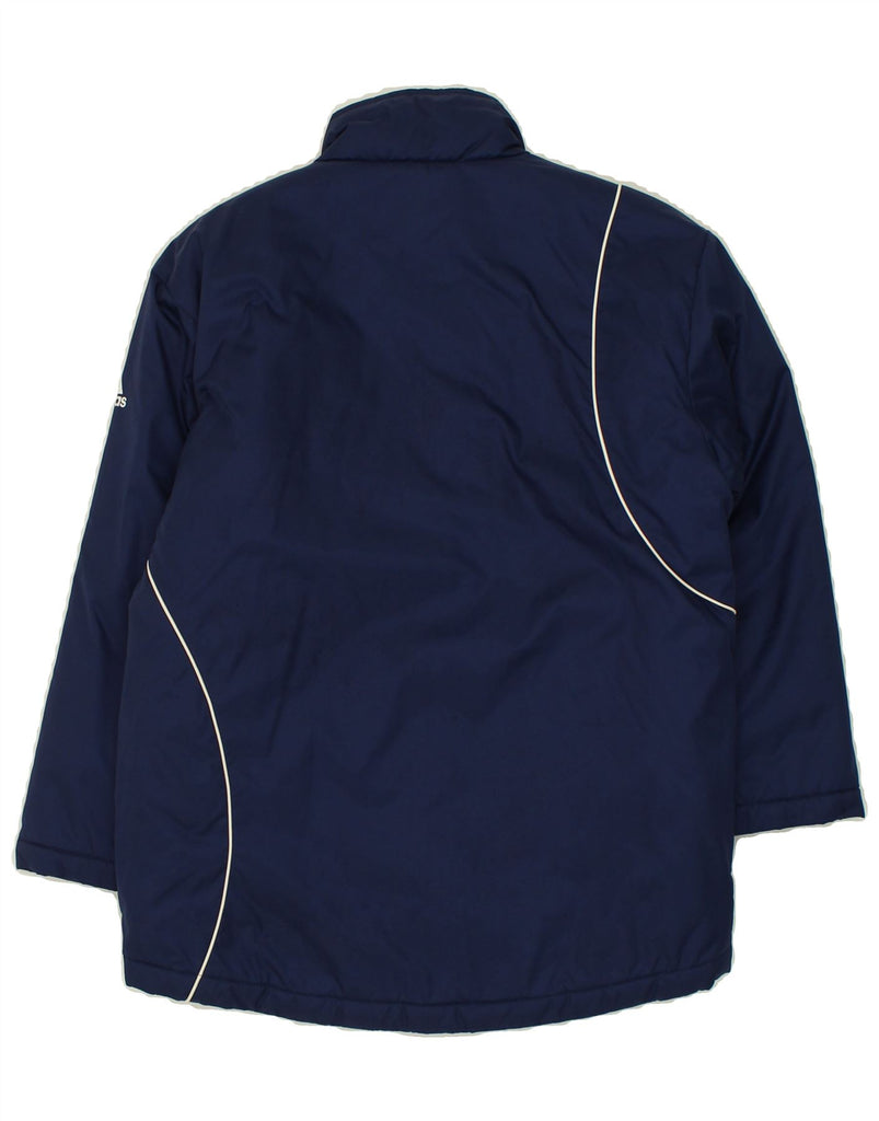 ADIDAS Boys Graphic Padded Coat 9-10 Years Navy Blue Polyester Vintage Adidas and Second-Hand Adidas from Messina Hembry 