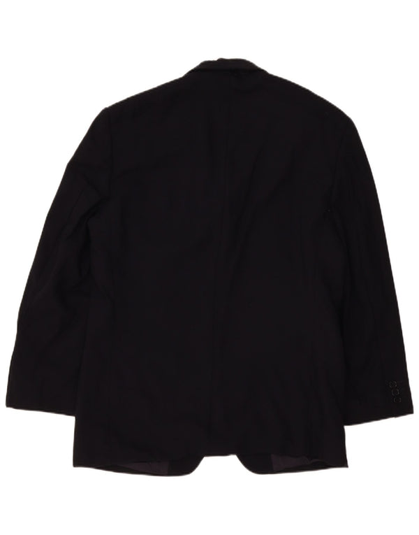 Marks & Spencer Mens 3 Button Blazer Jacket UK 38 Medium Navy Blue New Wool