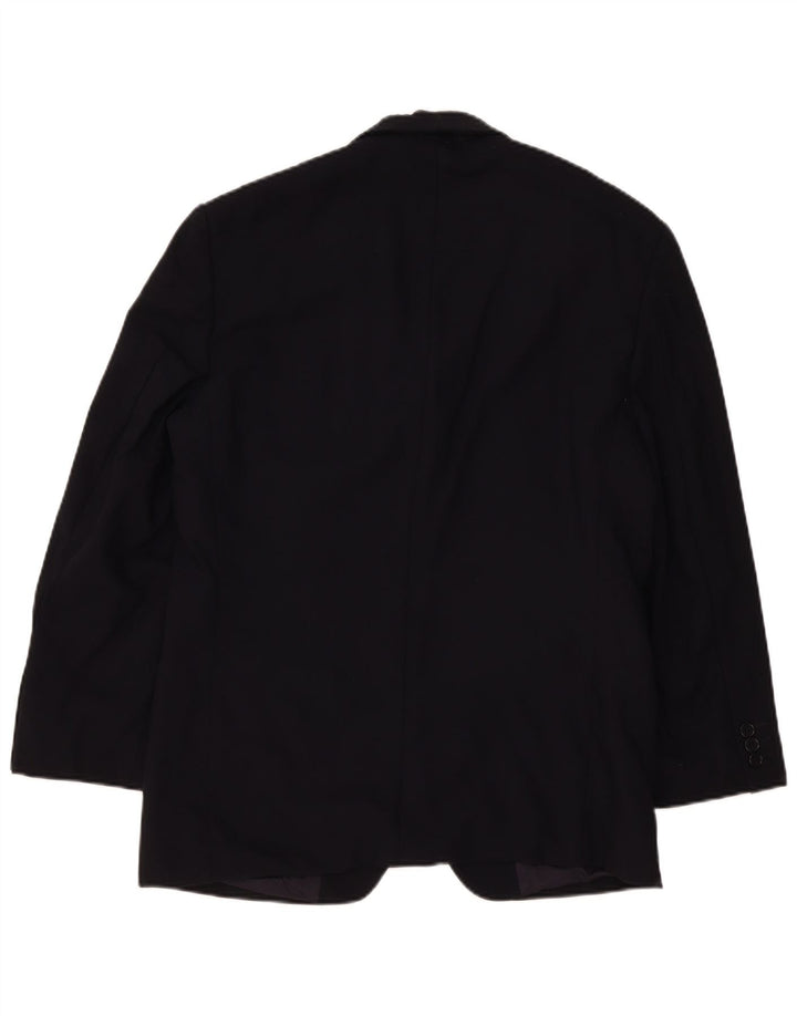 Marks & Spencer Mens 3 Button Blazer Jacket UK 38 Medium Navy Blue New Wool