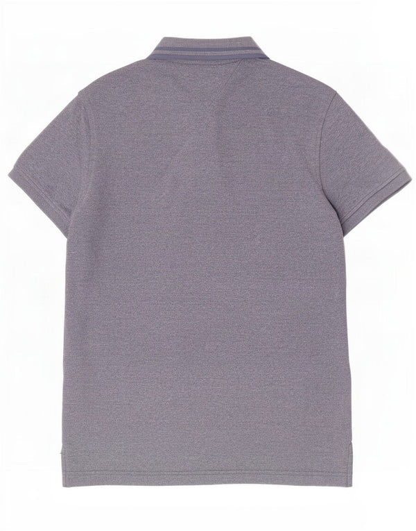 Tommy Hilfiger Mens Slim Fit Polo Shirt Large Navy Blue Cotton