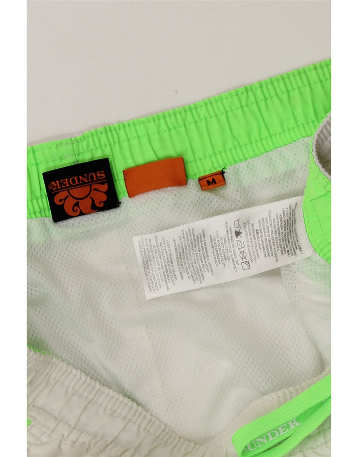 Sundek Mens Swimming Shorts Medium  White Nylon