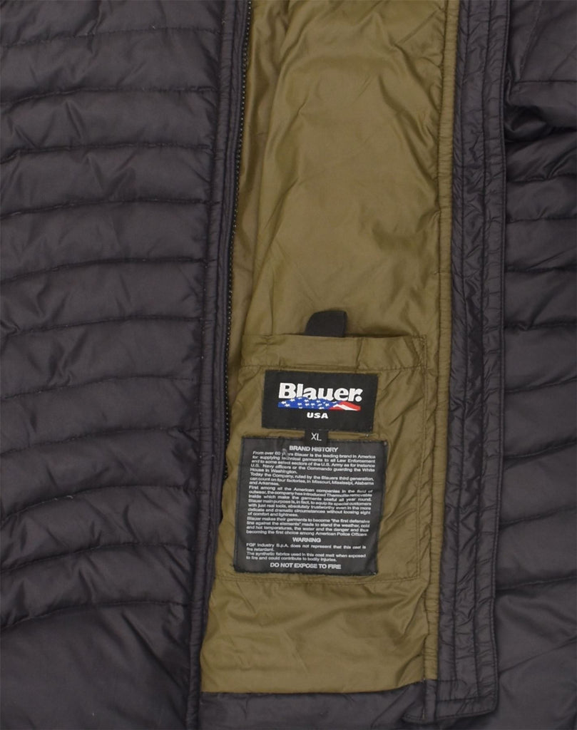 BLAUER Womens Slim Fit Padded Jacket UK 18  XL Black Polyamide | Vintage Blauer | Thrift | Second-Hand Blauer | Used Clothing | Messina Hembry 