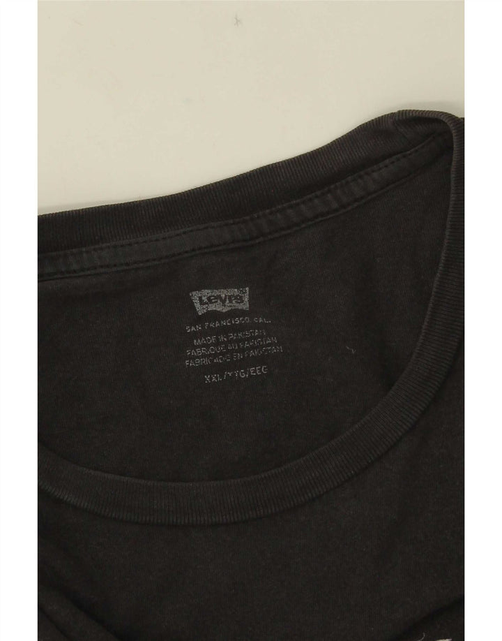 Levi's Mens Graphic T-Shirt Top 2XL Black