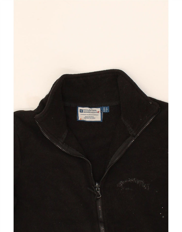 MOUNTAIN WAREHOUSE Womens Fleece Jacket UK 10 Small Black Polyester Vintage Mountain Warehouse and Second-Hand Mountain Warehouse from Messina Hembry 