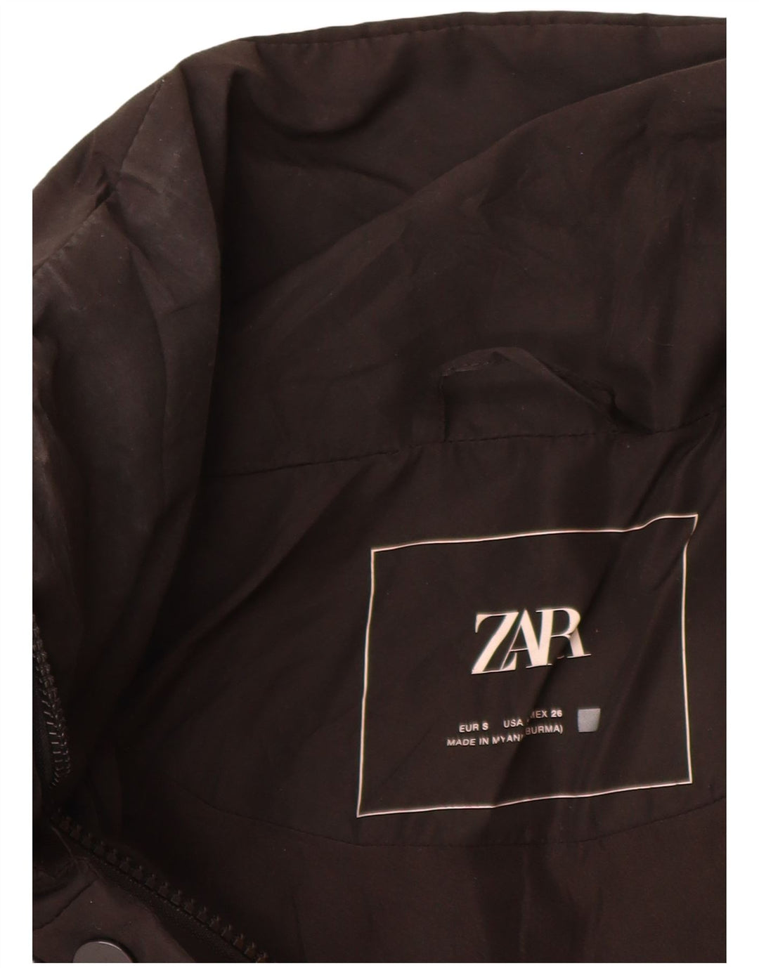Zara Womens Oversized Padded Jacket UK 10 Small Black Polyester