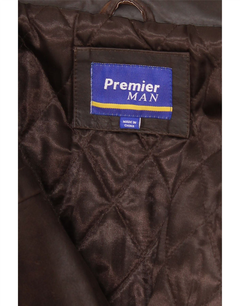 VINTAGE Mens Leather Jacket UK 44/46 Large Brown Leather Vintage Vintage and Second-Hand Vintage from Messina Hembry 