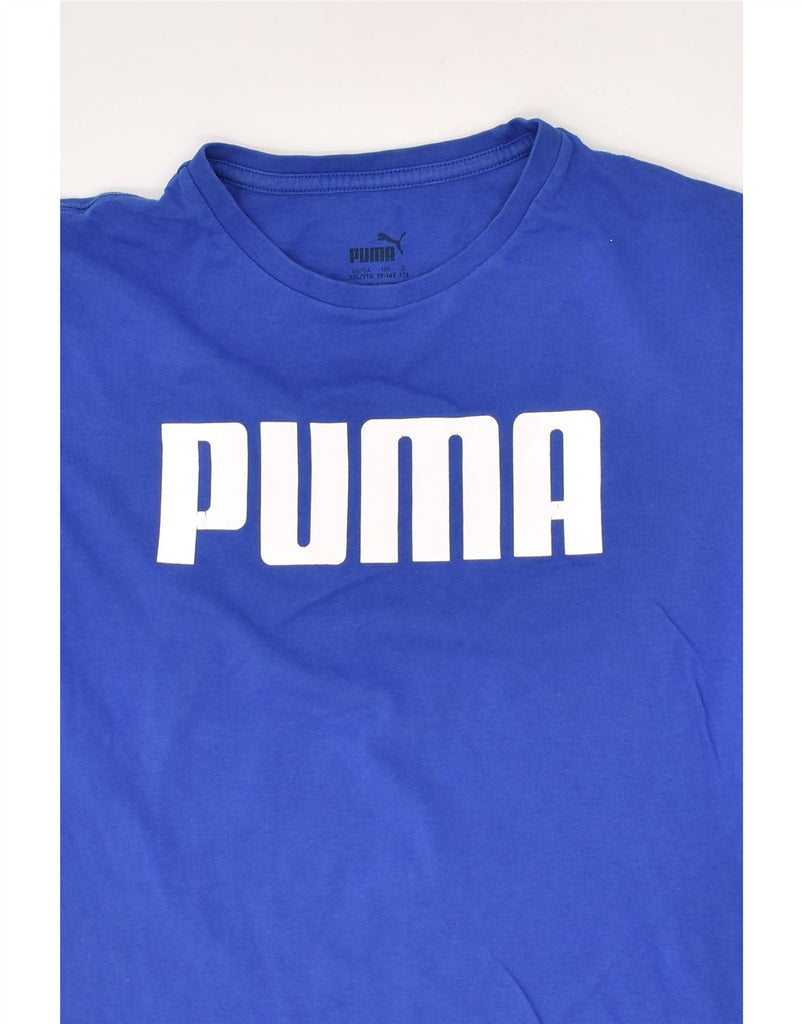 PUMA Boys Graphic T-Shirt Top 15-16 Years Blue | Vintage Puma | Thrift | Second-Hand Puma | Used Clothing | Messina Hembry 