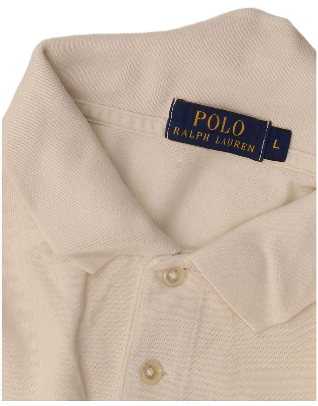 Polo Ralph Lauren Mens Polo Shirt Large White Classic