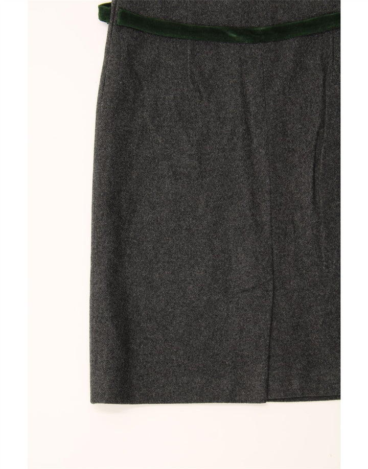 VINTAGE Womens Straight Skirt EU 38 Medium W30  Grey Wool Vintage Vintage and Second-Hand Vintage from Messina Hembry 
