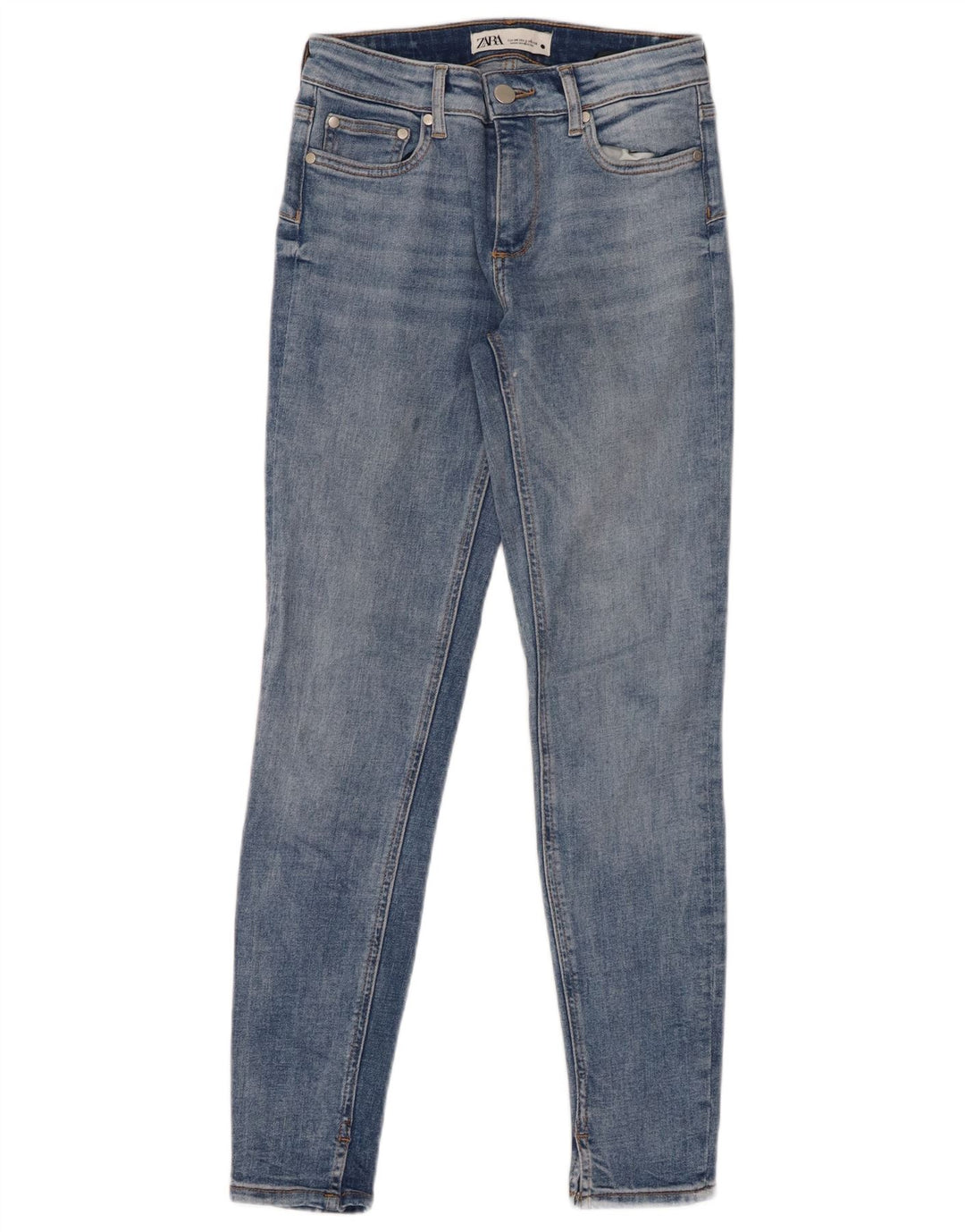 ZARA Womens Skinny Jeans EU 34 2XS W24 L27 Blue Cotton