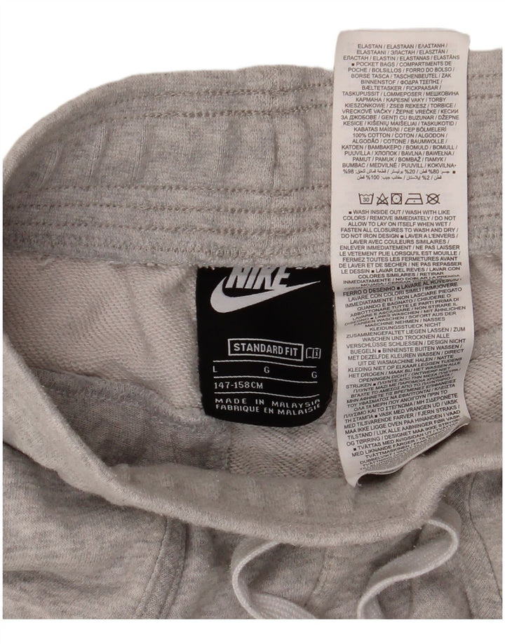 NIKE Boys Air Standard Fit Sport Shorts 12-13 Years Large Grey Cotton