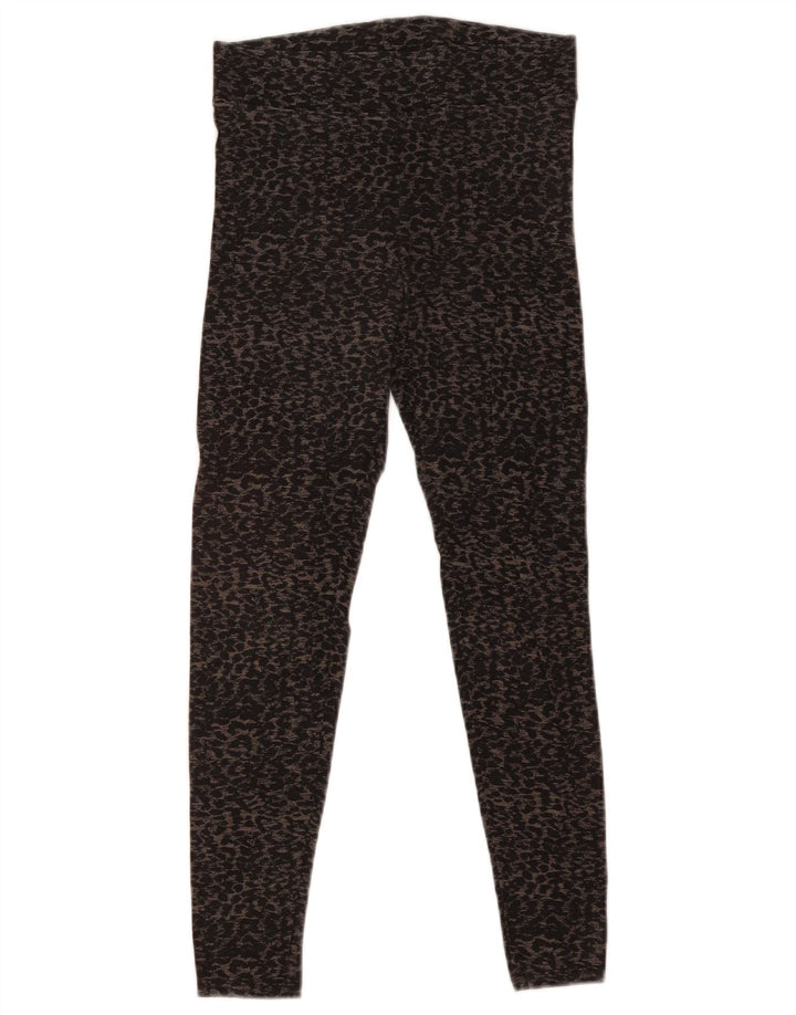 Marks & Spencer Womens Leggings UK 8 Small Black Animal Print