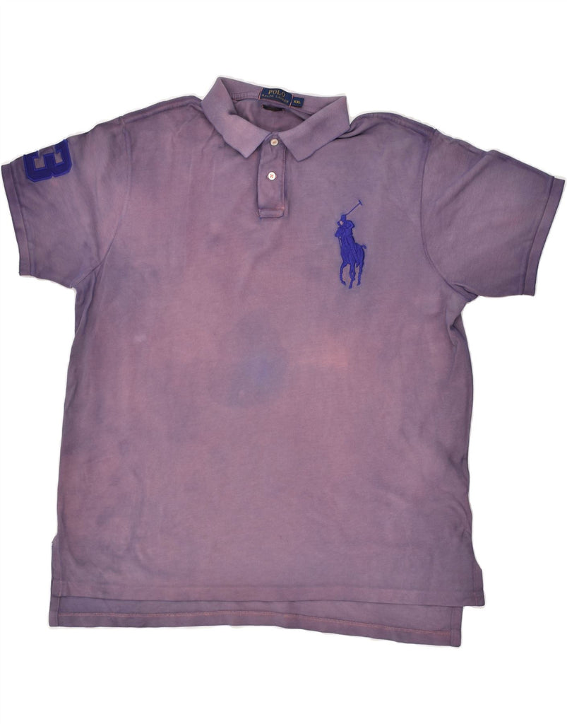 POLO RALPH LAUREN Mens Custom Fit Polo Shirt 2XL Purple Vintage Polo Ralph Lauren and Second-Hand Polo Ralph Lauren from Messina Hembry 