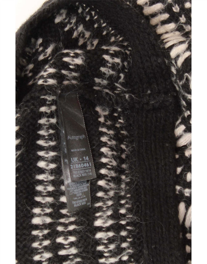 Marks & Spencer Womens Autograph Cardigan Sweater UK 14 Medium Black