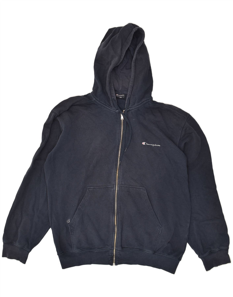 CHAMPION Mens Zip Hoodie Sweater 2XL Navy Blue Vintage Champion and Second-Hand Champion from Messina Hembry 