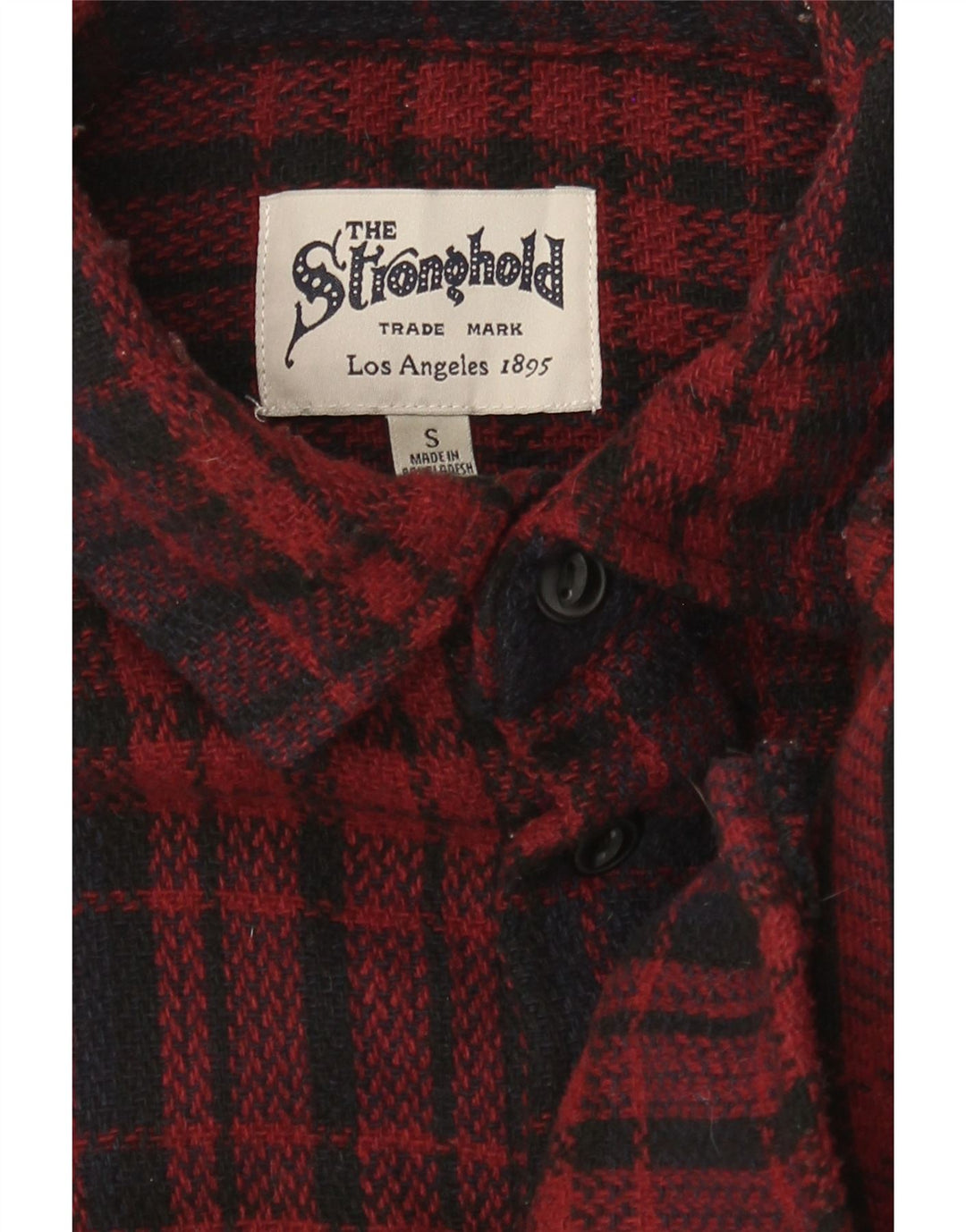 The Stronghold Mens Flannel Shirt Small Red Check