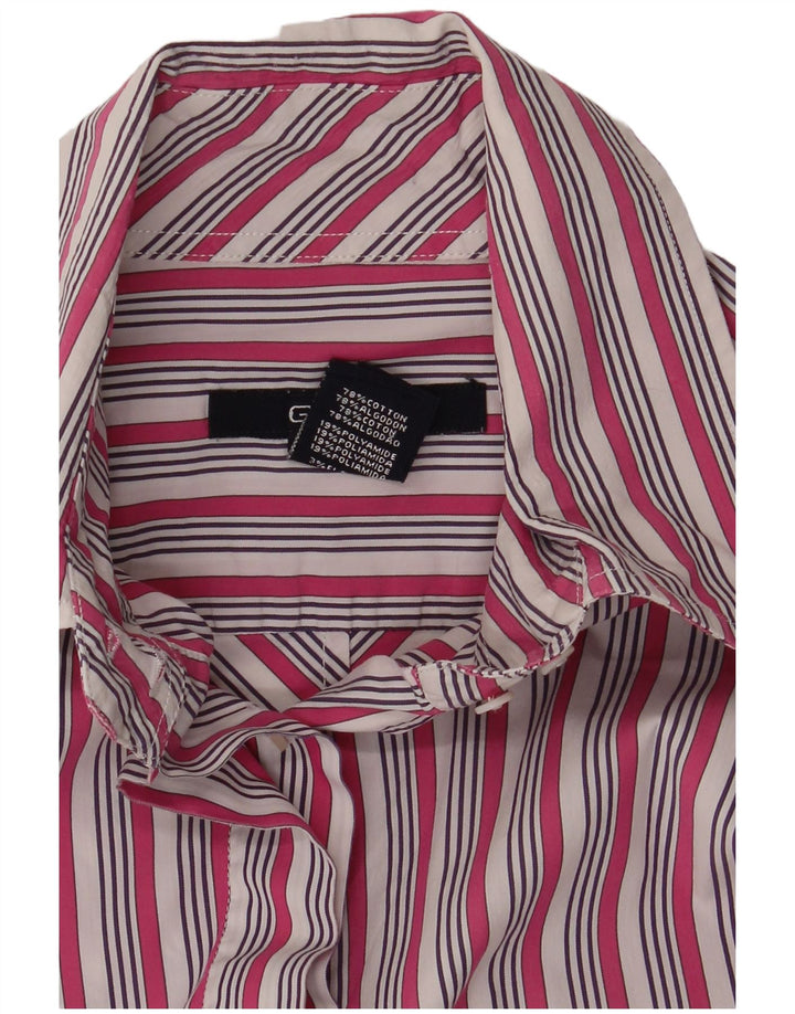 GANT Womens Shirt UK 12 Medium  Pink Striped Cotton