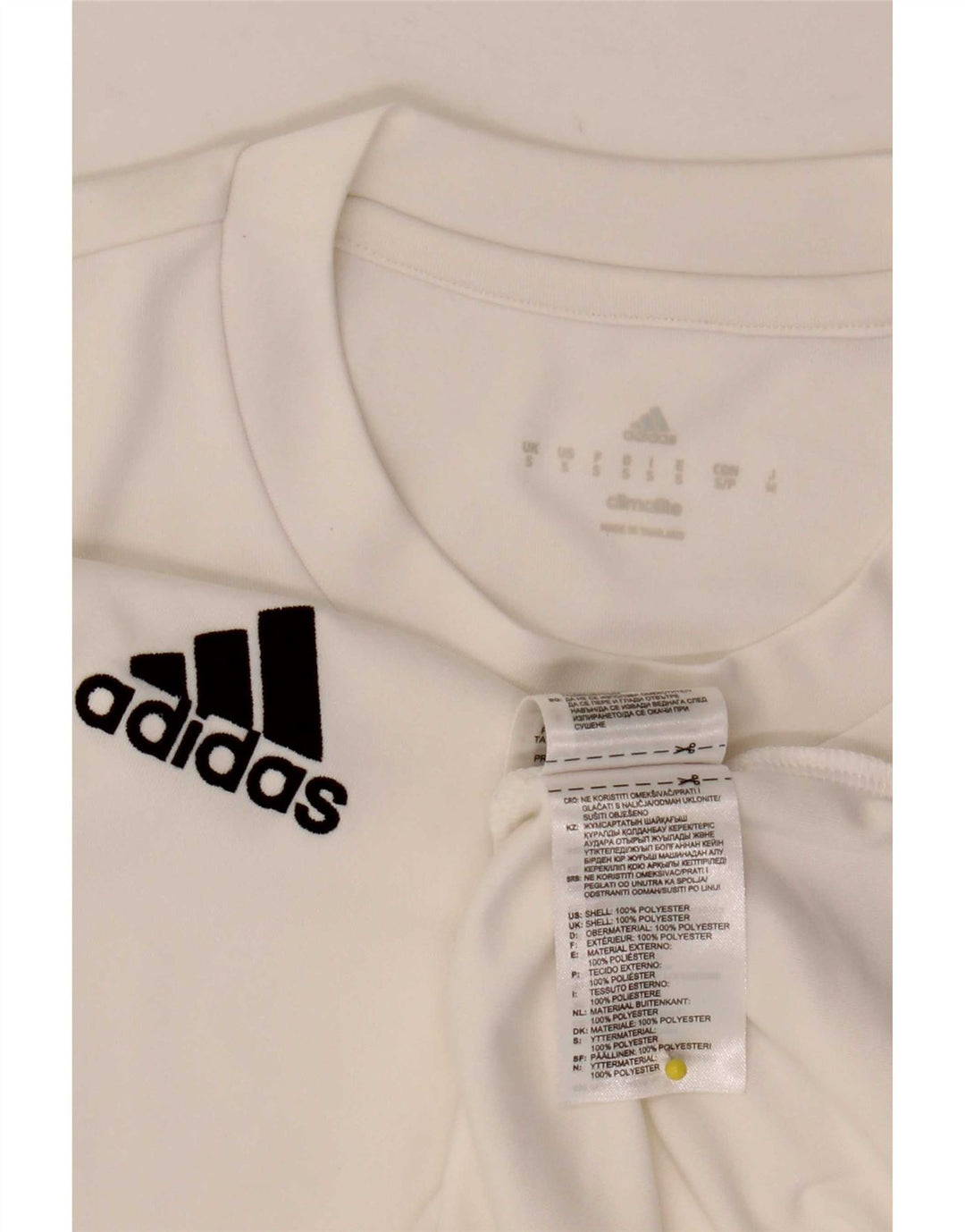 Adidas Mens Climalite T-Shirt Top Small White Polyester