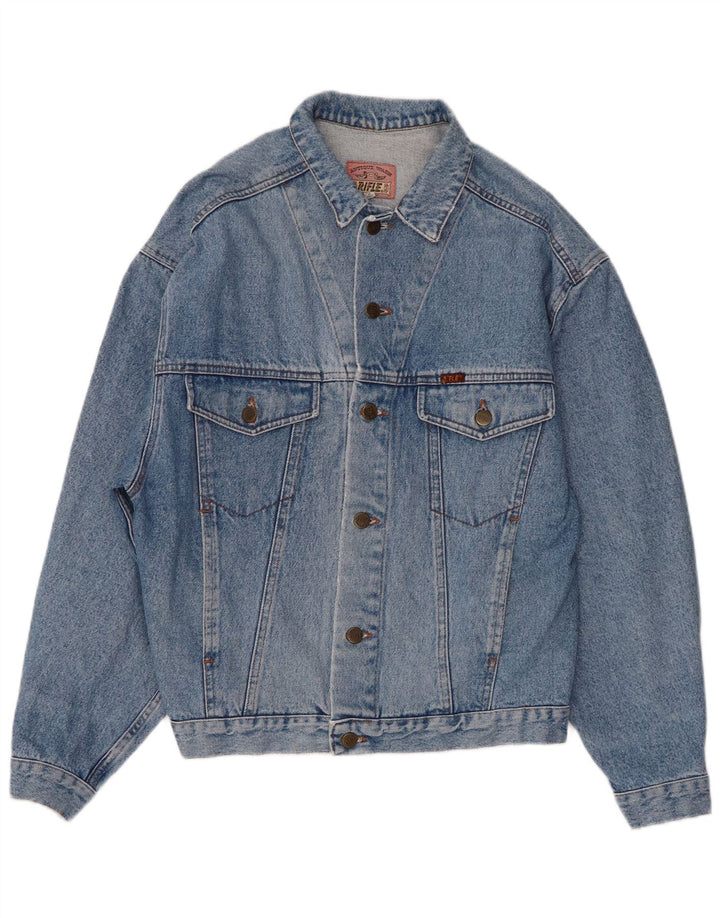 Rifle Mens Denim Jacket UK 38 Medium Blue