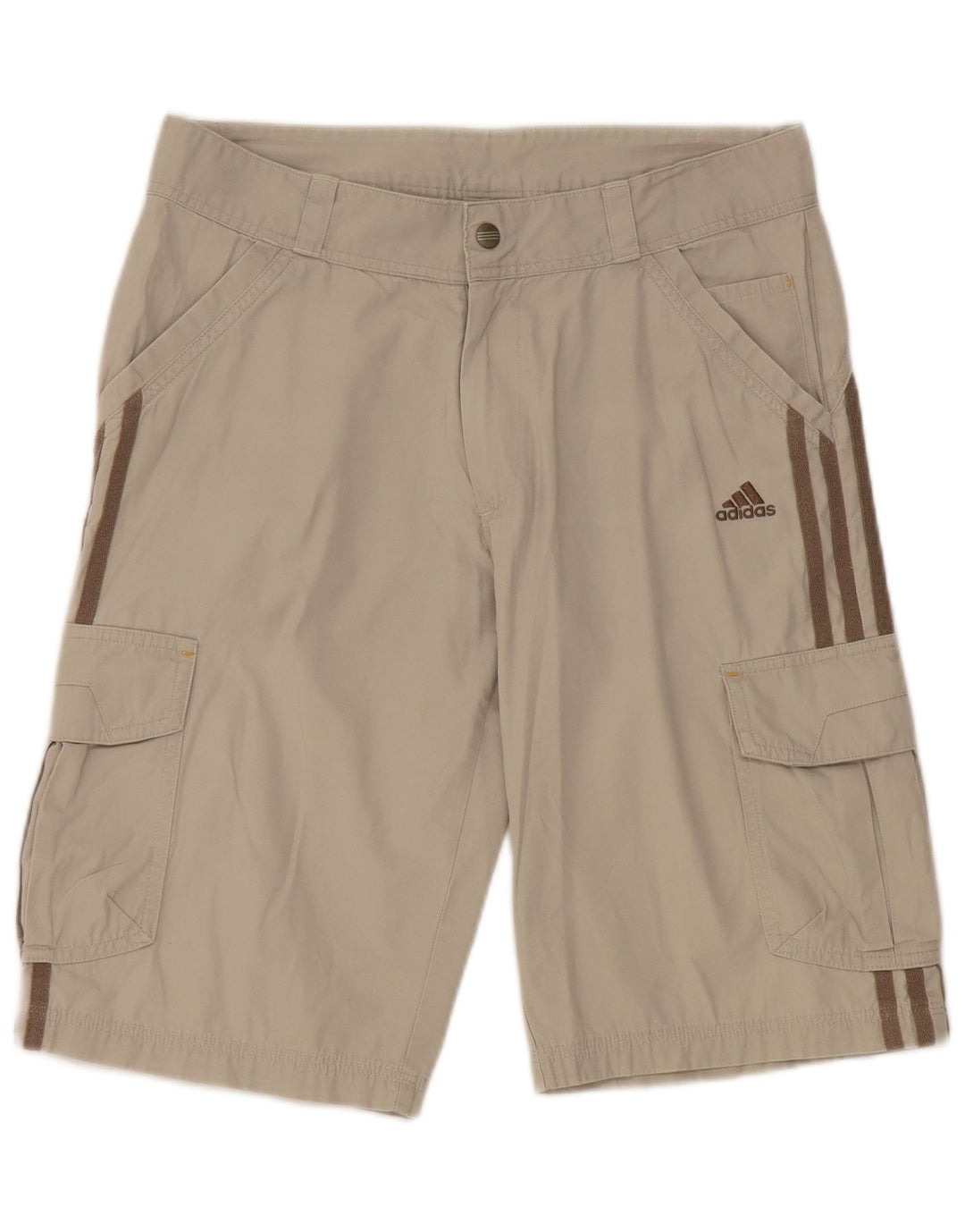 ADIDAS Boys Cargo Shorts 13-14 Years W30 Grey Cotton