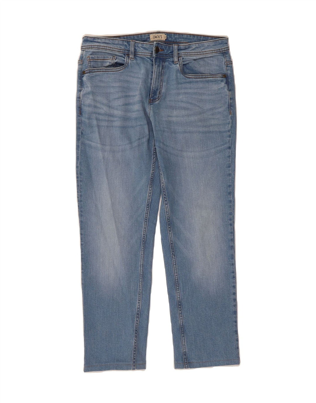 DACK'S Mens Straight Jeans IT 48 Medium W34 L28 Blue Cotton Vintage Dack's and Second-Hand Dack's from Messina Hembry 