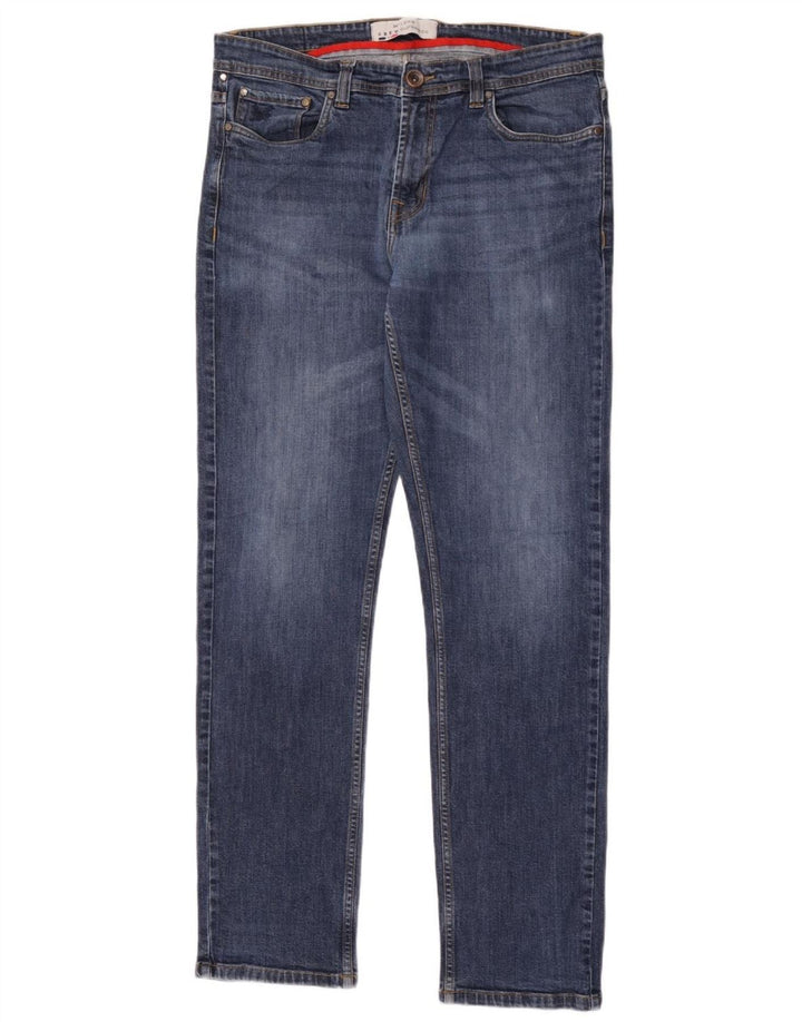 Crew Clothing Mens Slim Jeans W34 L34 Blue Cotton